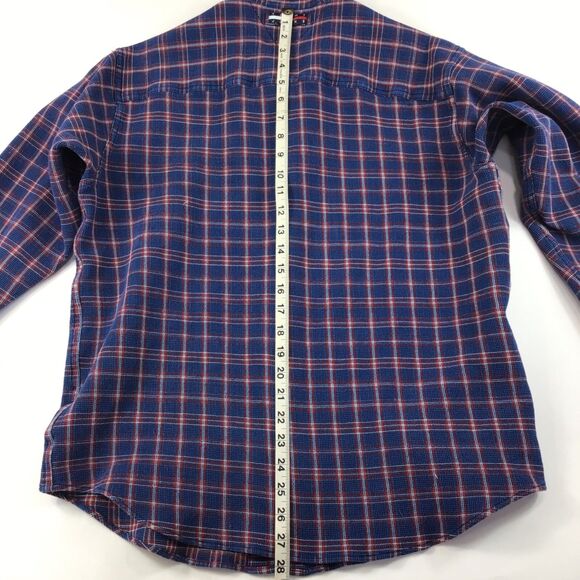 Vintage Tommy Hilfiger mens shacket Shirt m 90s y2k plaid preppy 80s oversized - Picture 7 of 12